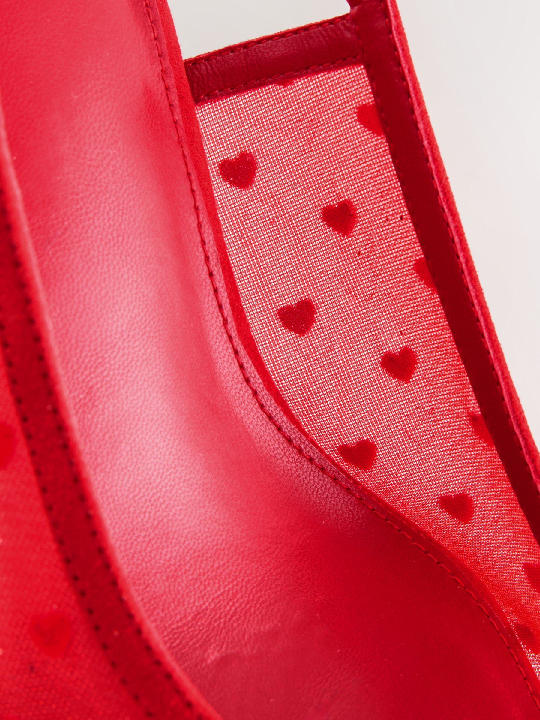 Buy Red Hearts Forever Comfort® Point Toe Mesh Slingback Heels