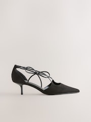 Black Forever Comfort® Point Toe Bow Two Part Heels - Image 5 of 9