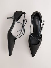 Black Forever Comfort® Point Toe Bow Two Part Heels - Image 6 of 9