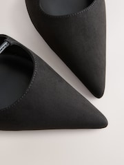 Black Forever Comfort® Point Toe Bow Two Part Heels - Image 8 of 9