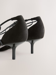 Black Forever Comfort® Point Toe Bow Two Part Heels - Image 9 of 9