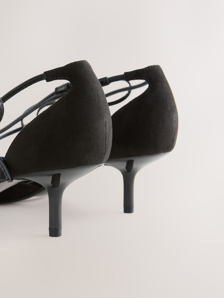 Black Forever Comfort® Point Toe Bow Two Part Heels - Image 9 of 9 Black Forever Comfort® Point Toe Bow Two Part Heels - Image 9 of 9