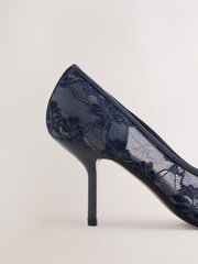 Navy Forever Comfort® Lace Bow Court Heels - Image 3 of 5