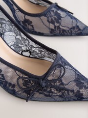 Navy Forever Comfort® Lace Bow Court Heels - Image 5 of 5