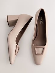 Nude Forever Comfort® Point Toe Court Block Heels - Image 7 of 10