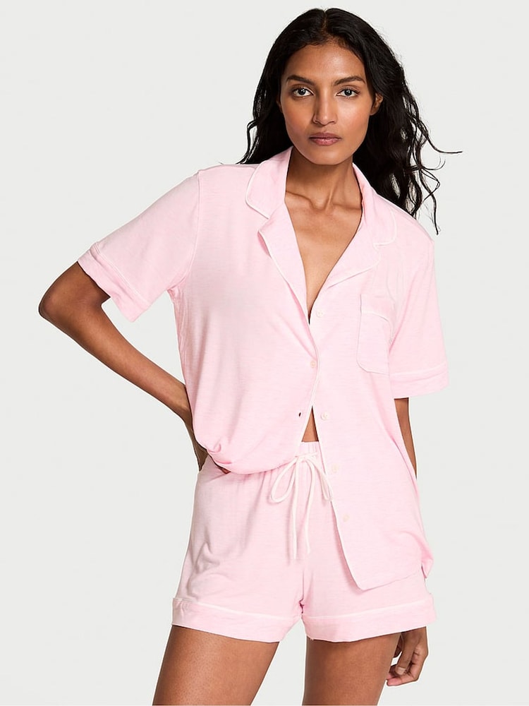 Victoria's Secret Heather Pink Petal Modal Short Pyjamas Set - Image 1 of 2