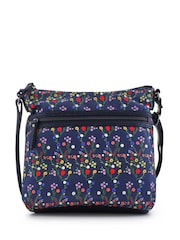Pavers Navy Floral Print Cross-Body Bag - Image 1 of 3