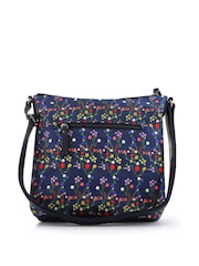 Pavers Navy Floral Print Cross-Body Bag - Image 2 of 3