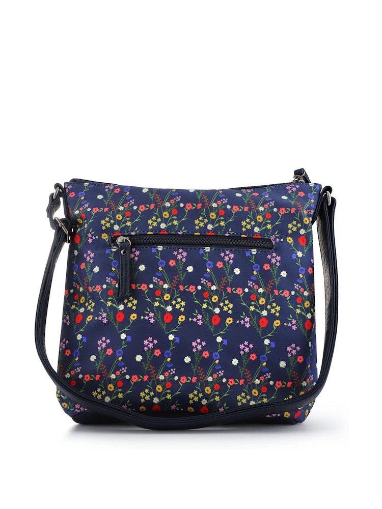 Pavers Navy Floral Print Cross-Body Bag - Image 2 of 3