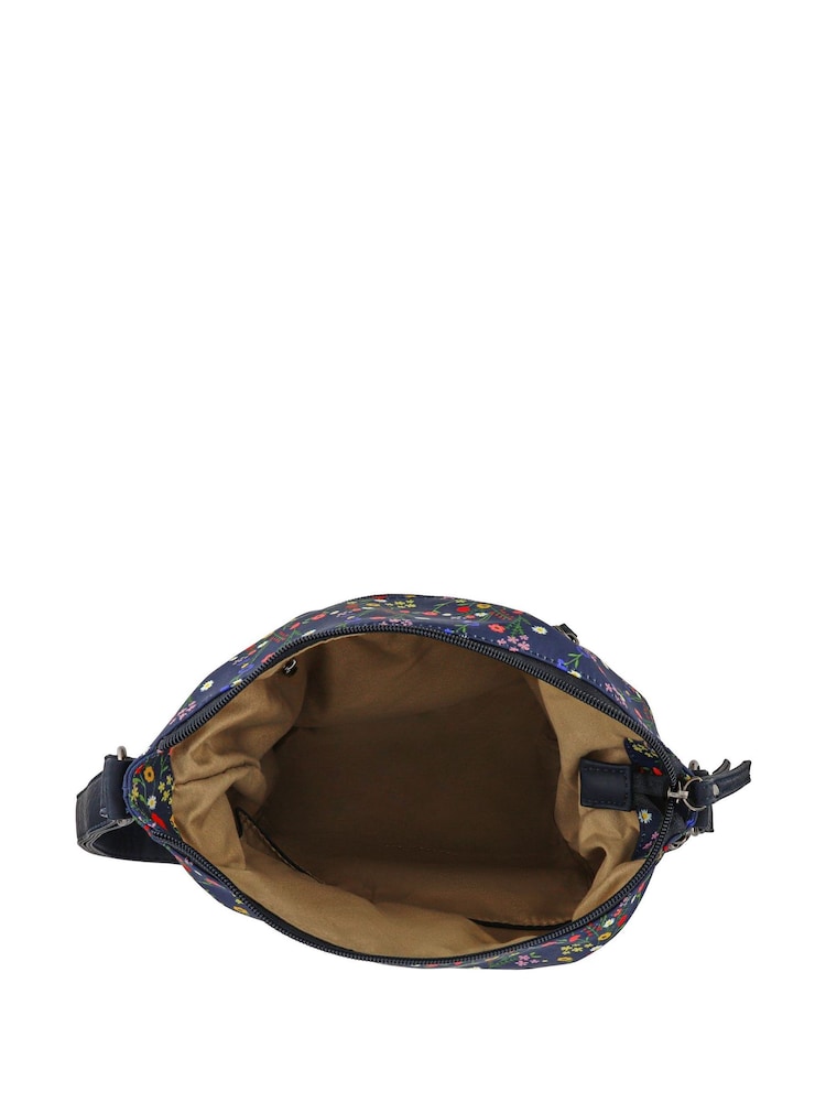 Pavers Navy Floral Print Cross-Body Bag - Image 3 of 3
