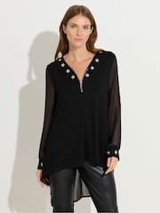 Star by Julien MacDonald Zip Detail Eyelet Top - Slika 1 iz 6