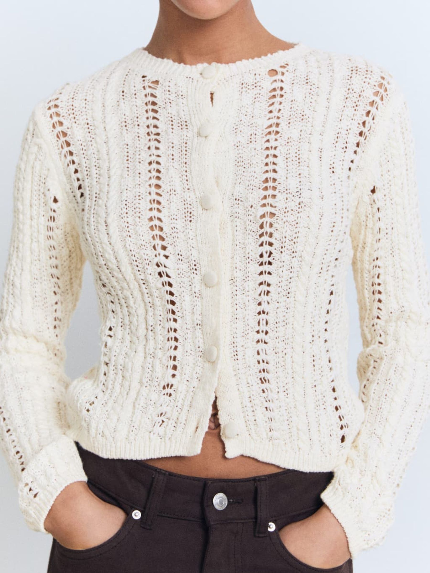 【ABYTS】OPENWORK KNIT CARDIGAN OPENWORK KNIT CARDIGAN – ABYTS