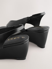 Black Forever Comfort® Toepost Slingback Wedges - Image 10 of 10