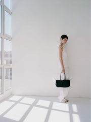 Mango White Suit Style Linen Jumpsuit - Image 5 of 7