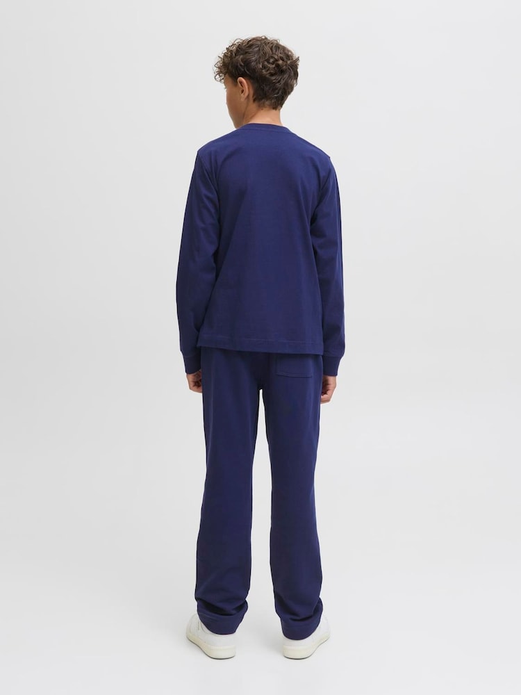 JACK & JONES Junior Blue Long Sleeve T-Shirt - Image 2 of 6 JACK & JONES Junior Blue Long Sleeve T-Shirt - Image 2 of 6