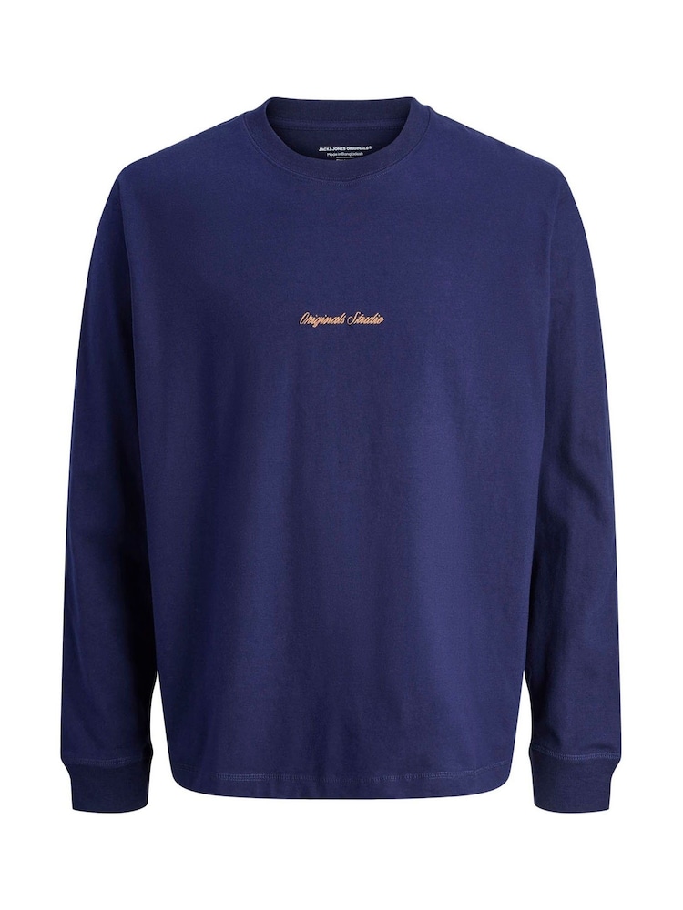 JACK & JONES Junior Blue Long Sleeve T-Shirt - Image 6 of 6
