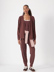 Hush Brown Drapey Raglan Cardigan - Image 4 of 6