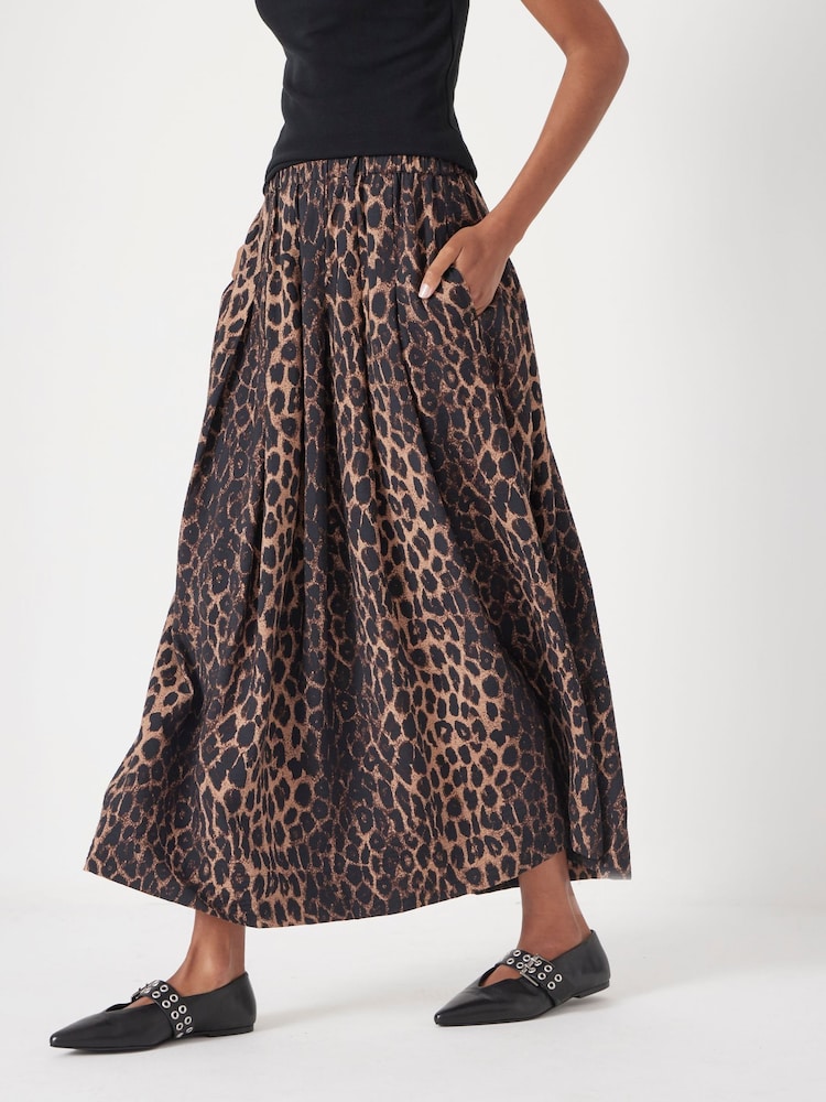 Hush Animal Air Flow Top Pleated Midi Skirt - Image 1 of 5