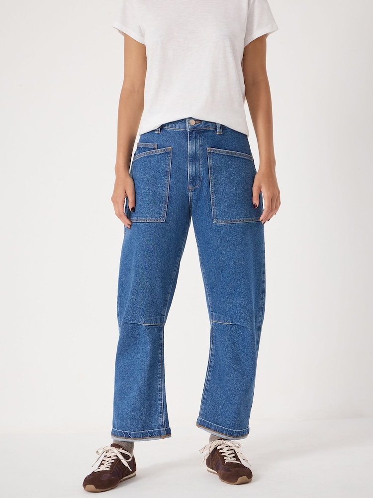 Hush Blue Cordi Barrel Leg Jeans - Image 1 of 7