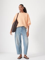 Hush Orange Cropped Sleeve Sweatshirt - Image 3 of 4