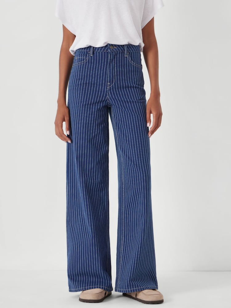 Hush Blue stripe Nessa Wide Leg Jeans - Image 1 of 6