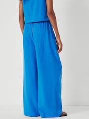 Hush Blue Linen Blend Petunia Wide Leg Trousers - Image 3 of 4