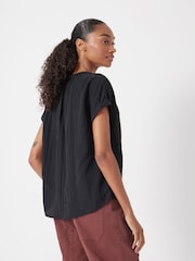 Hush Gathered Crew Neck Short Sleeve Top - Imagem 4 de 5