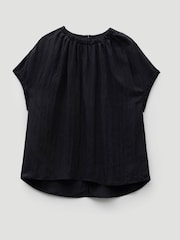 Hush Gathered Crew Neck Short Sleeve Top - Imagem 5 de 5
