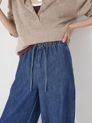 Hush Grey Harri Popper Detail Wide Leg Jeans - Image 4 of 6