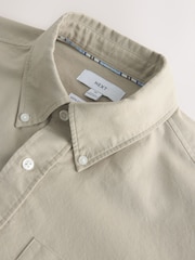Stone Long Sleeve Lightweight Pocket Oxford  Shirt - Image 6 of 8