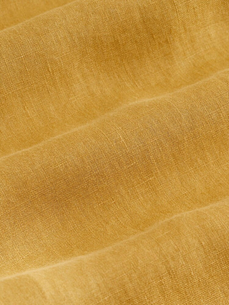 Ochre Yellow Long Sleeve Linen Shirt - Image 3 of 3