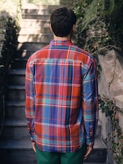 Red Madras Check Long Sleeve Shirt - Image 3 of 7