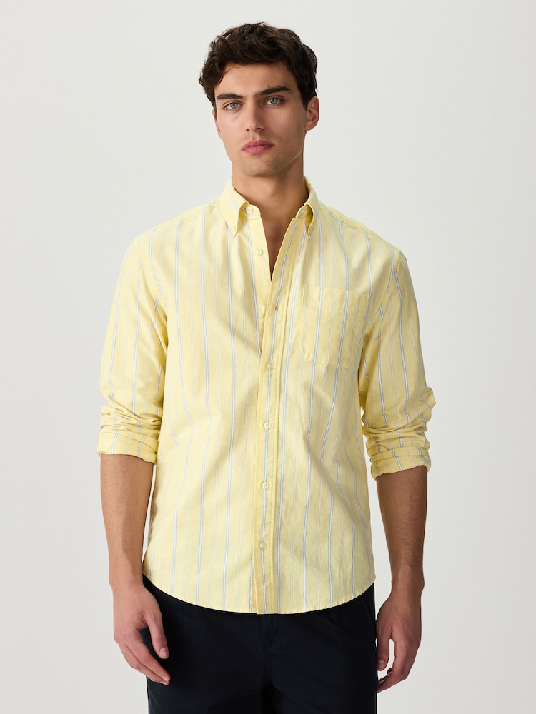 Yellow Stripe Oxford Long Sleeve Shirt - Image 1 of 8