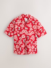 Red Snoopy Hawaii Print Short Sleeve Shirt - Image 1 of 3