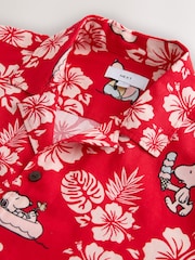Red Snoopy Hawaii Print Short Sleeve Shirt - Image 2 of 3