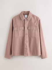 أحمر طيني - Washed Twill Shacket - صورة 6 من 10