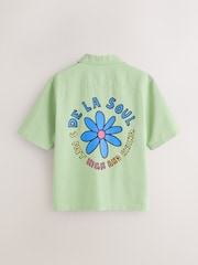Green De La Soul Print Short Sleeve Shirt - Image 8 of 10