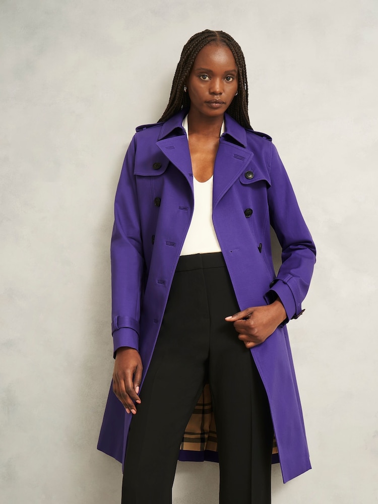 Hobbs Purple Petite Skylar Trench Coat - Image 1 of 4