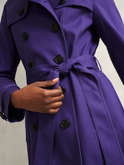 Hobbs Purple Petite Skylar Trench Coat - Image 3 of 4
