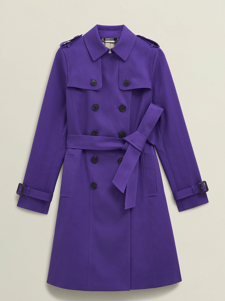 Hobbs Purple Petite Skylar Trench Coat - Image 4 of 4 Hobbs Purple Petite Skylar Trench Coat - Image 4 of 4