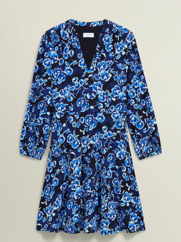 Hobbs Blue Petite Harper Jersey Dress - Image 4 of 4 Hobbs Blue Petite Harper Jersey Dress - Image 4 of 4