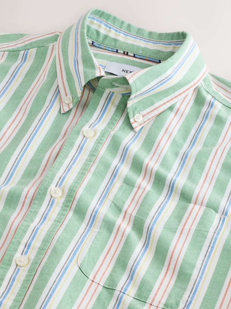 Green Stripe Oxford Long Sleeve Shirt - Image 8 of 8