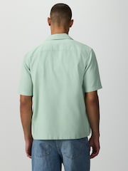 Green Textured Pique Trident Short Sleeve Shirt - Image 2 of 7