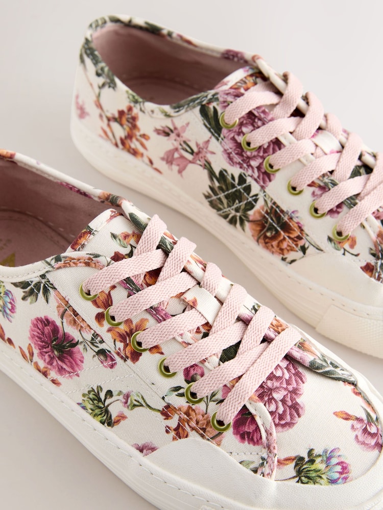 Floral Forever Comfort® Canvas Baseball Trainers - Image 6 of 6