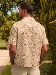 Neutral Palm Print Short Sleeve Shirt - Image 4 of 8