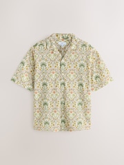 Neutral Palm Print Short Sleeve Shirt - Image 6 of 8