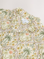 Neutral Palm Print Short Sleeve Shirt - Image 8 of 8