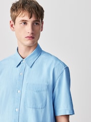 מולבן - Denim Pocket Short Sleeve Shirt - תמונה 1 מתוך 8