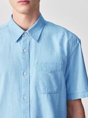 מולבן - Denim Pocket Short Sleeve Shirt - תמונה 4 מתוך 8