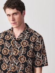 Ecru Broderie Patterned Short Sleeve Shirt - Image 4 of 4